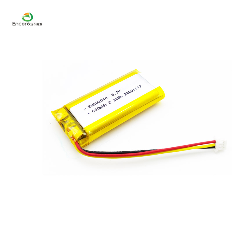 3,7v 600mah 2,22wh ličio jonų baterija