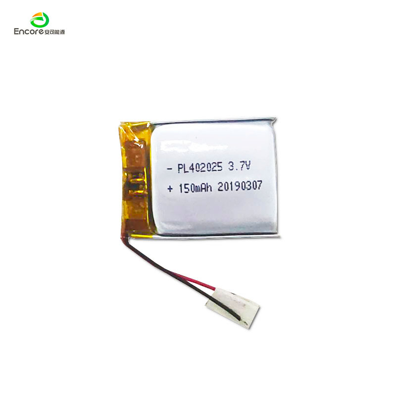 402025 150 mAh 3,7 V įkraunama lipo baterija