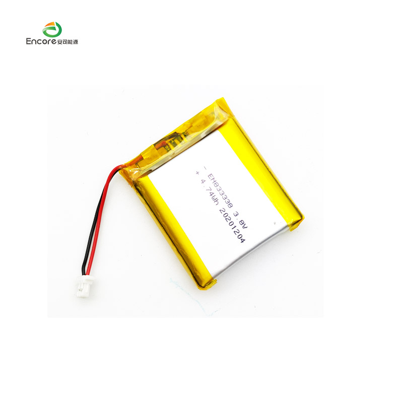 833338 1280 mAh 3,8 V įkraunamas lipo elementas